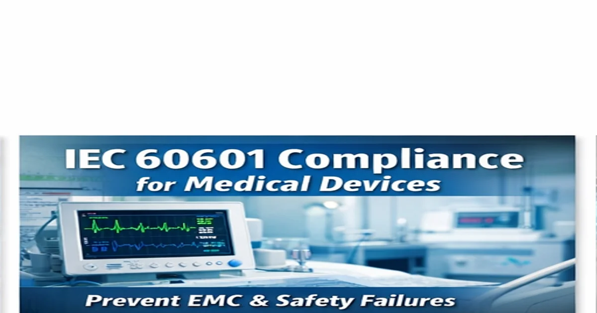 IEC 60601 compliance testing for medical devices EMC and safety requirements