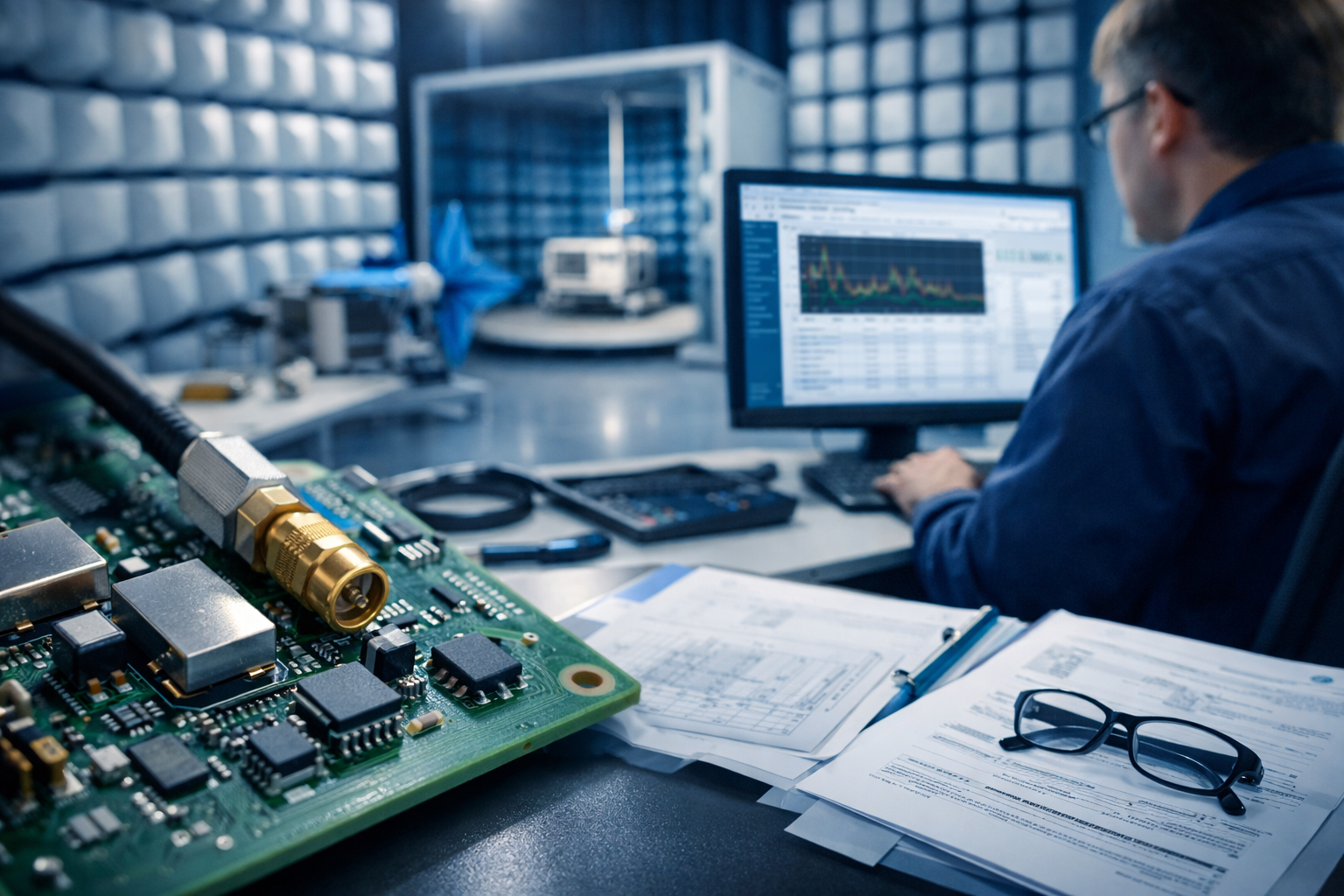 EMC testing laboratory equipment for FCC certification services