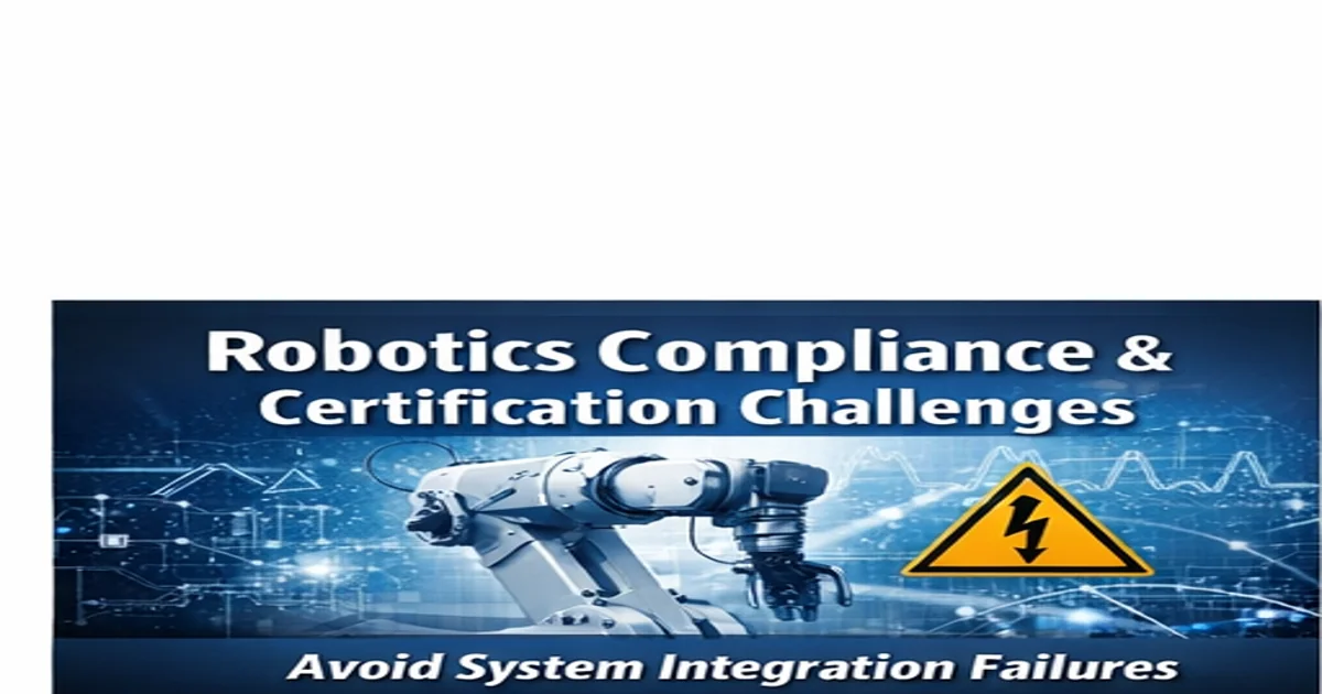 Robotics compliance and certification challenges in system integration IEC 60204 EMC